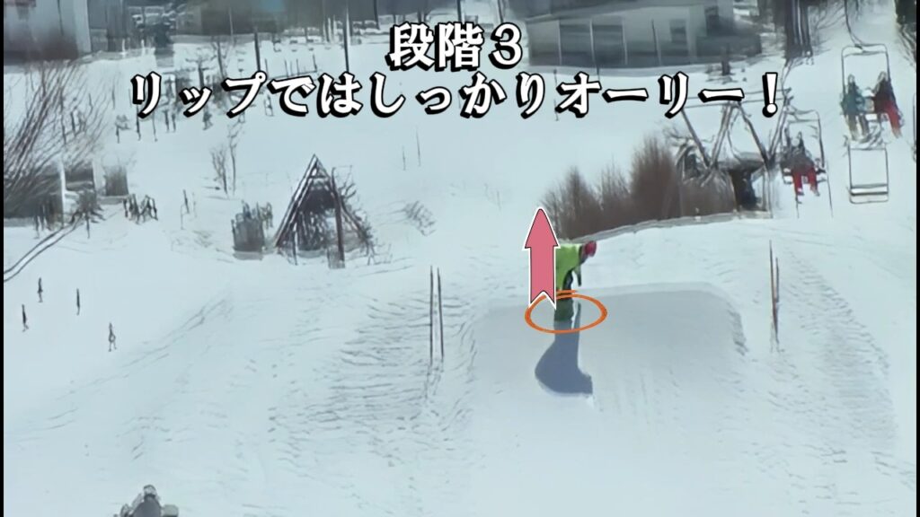 バックサイド180練習の段階3