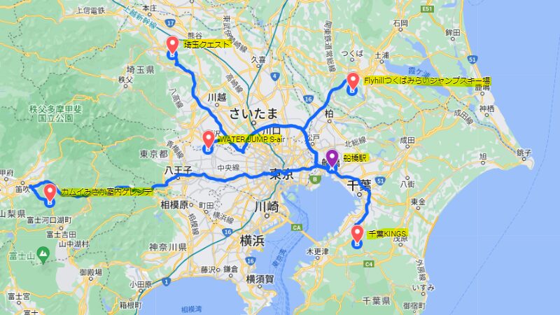 船橋駅からオフトレ施設