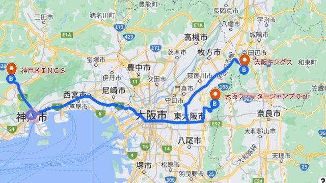 三宮駅からオフトレ施設