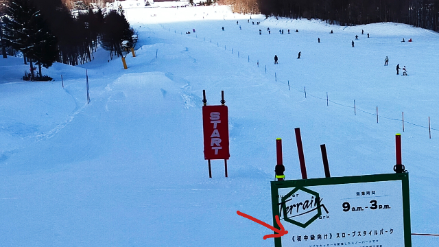 ハンタマパーク_初中級向け表示の看板