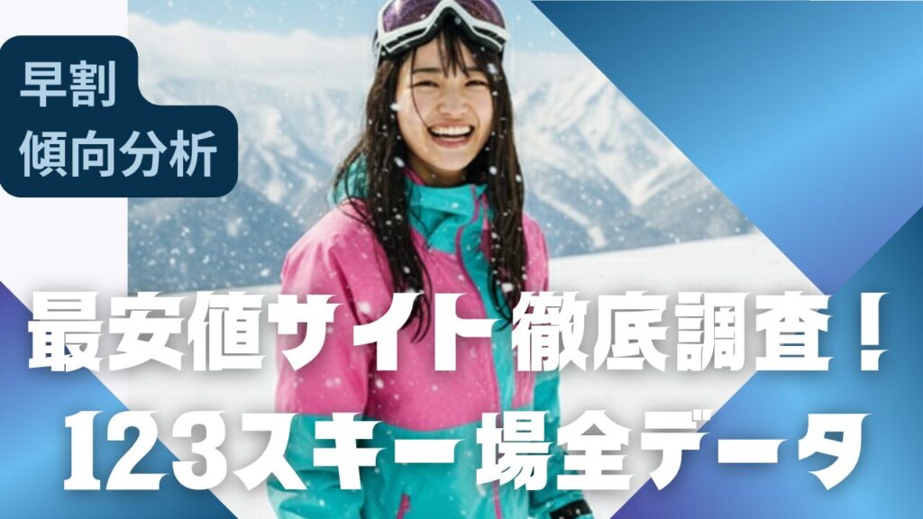 【2025-2026早割分析①】今シ早割の傾向分析＆123スキー場最安値サイトデータ集！